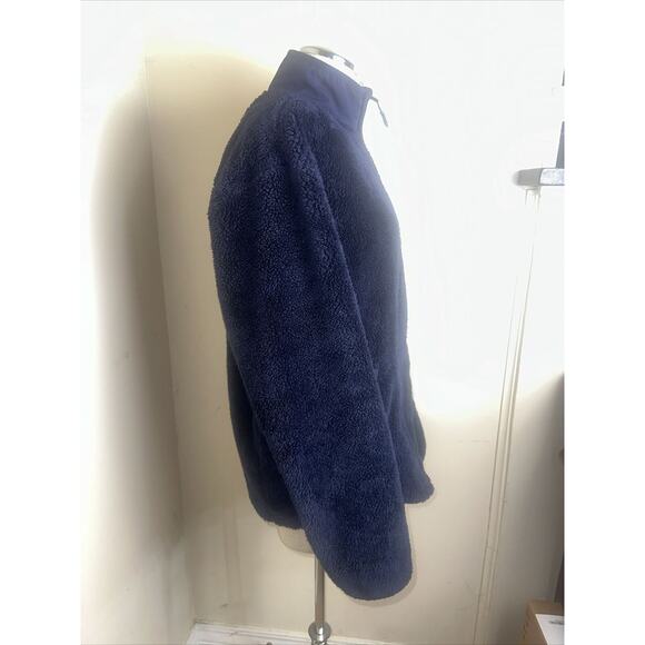Reebok Men's Navy Full Zip Fleece Jacket Size Medium EUC - Picture 6 of 10